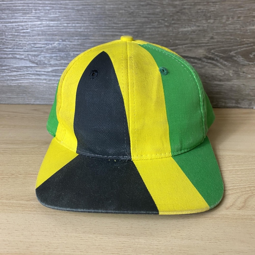 Jamaica Hat Cap Snap Back Embroidered Flag Caribbean Travel Mens Jamaican Pride